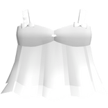 white cutesy kitty bow ruffle flowy dress