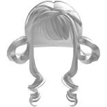 White Cutesy Lamb Bambi Curly Pigtails