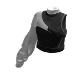 White Cyberpunk Assymetrical Top