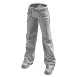 White Designer Atlanta Hood Chain Jeans