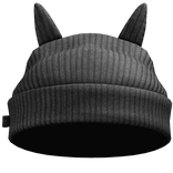 white devil horn beanie