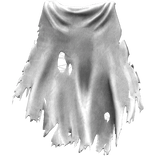 White Dirty Old Torn Ripped Traveler Cape 