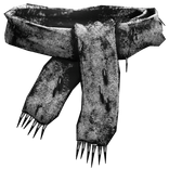 White Distressed Archive Emo Neck Scarf