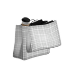 white double shopping bag with coffee cup