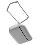 White Earbuds Case Keychain