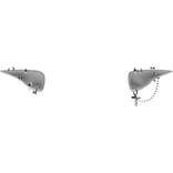 White Emo Elf Ears /w Silver Piercings