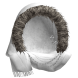 White Emo Fur Headscarf