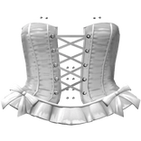 White Emo Moe Gothic Lace-Up Ruffle Corset