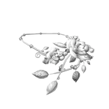 [🌹] White Enchanted Rose Necklace 3.0