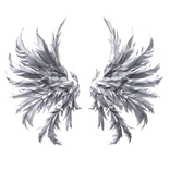 White Fallen Angel Wings