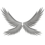 White Fallen Angel Wings