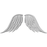white fallen angel wings