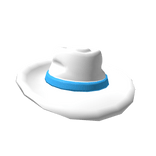 White fedora blue band