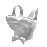 🫧 White Festive Cute Butterfly Bow Crop Top