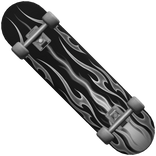 White Fire Skateboard 