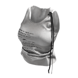 ʚ♡ɞ White Fitted Script Tank Top