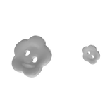 white flower button hair clips 花♡