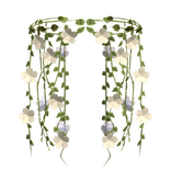 White Flower Crown Flowing Hair