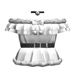 White Fur Bow Bell Dress Choker 3.0