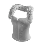 White Fur Corset
