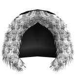 white fur hood