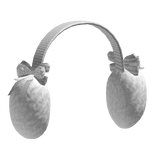White Fur Winter Earmuffs w/ Bows