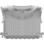 花結 white gingham lace blouse