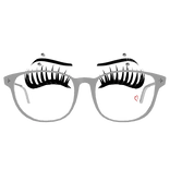 White Glasses and Lashes