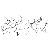 White Glitched Lightning Aura Top