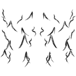 White Glitched Spiky Aura Bottom