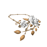 [🌹] White Gold Enchanted Rose Necklace 3.0