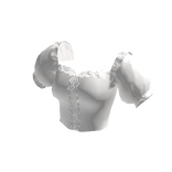 🫧 White Goth Cross Crop Top Puffy Sleeves