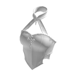 ✧♡✧ White Goth Dagger Metal Crop Top