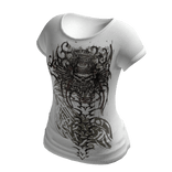 White Goth Emo Y2K Punk Curvy Shirt Skirt Dress