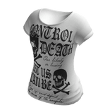 White Goth Emo Y2K Punk One Curvy Shirt Skirt