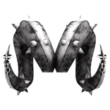 White Goth Evil Goat Horns