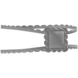 White Goth Lace Eyepatch Low