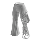 ♾️ White goth one-leg fishnet pants