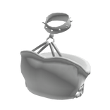 White Goth Spike Choker Crop Top