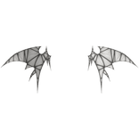 White Gothic Bat Wings