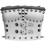 White Gothic Emo Studded & Spiked Fur Top