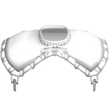 White Gothic Emo Studded Chained Cross Neck Shawl 