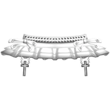 White Gothic Emo Studded Chained Cross Skirt