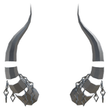 White Gothic Horns w/ Chains