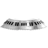 white gothic piano lace ruffled skirt