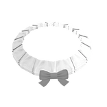 †: White gothic ruffled choker collar