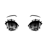 ♰ : white gothic tired dull eyes