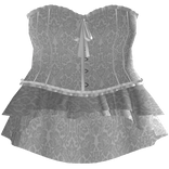 ♰ white gothic victorian lacey veiled corset dress