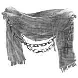 White Grunge Emo Distressed Neck Scarf