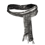 White Grunge Neck Chrome Scarf